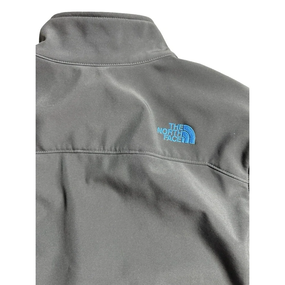 North Face Softshell Mens Jacket Apex Bionic Dark Grey Blue - Medium